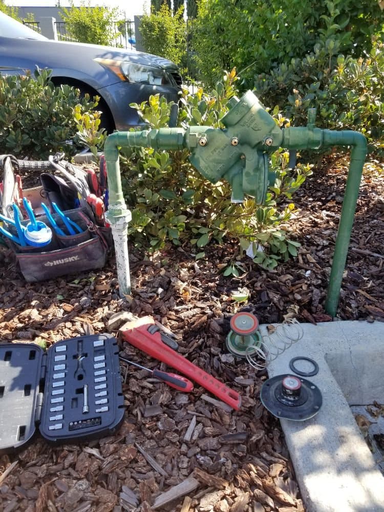 Repaired backflow preventer assembly